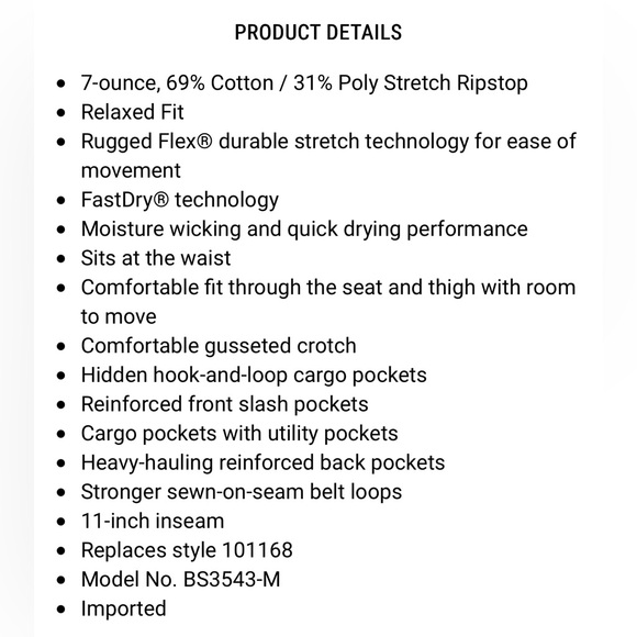 Carhartt Men’s Force Relaxed Fit Ripstop Cargo Work Short NWT - Picture 6 of 6